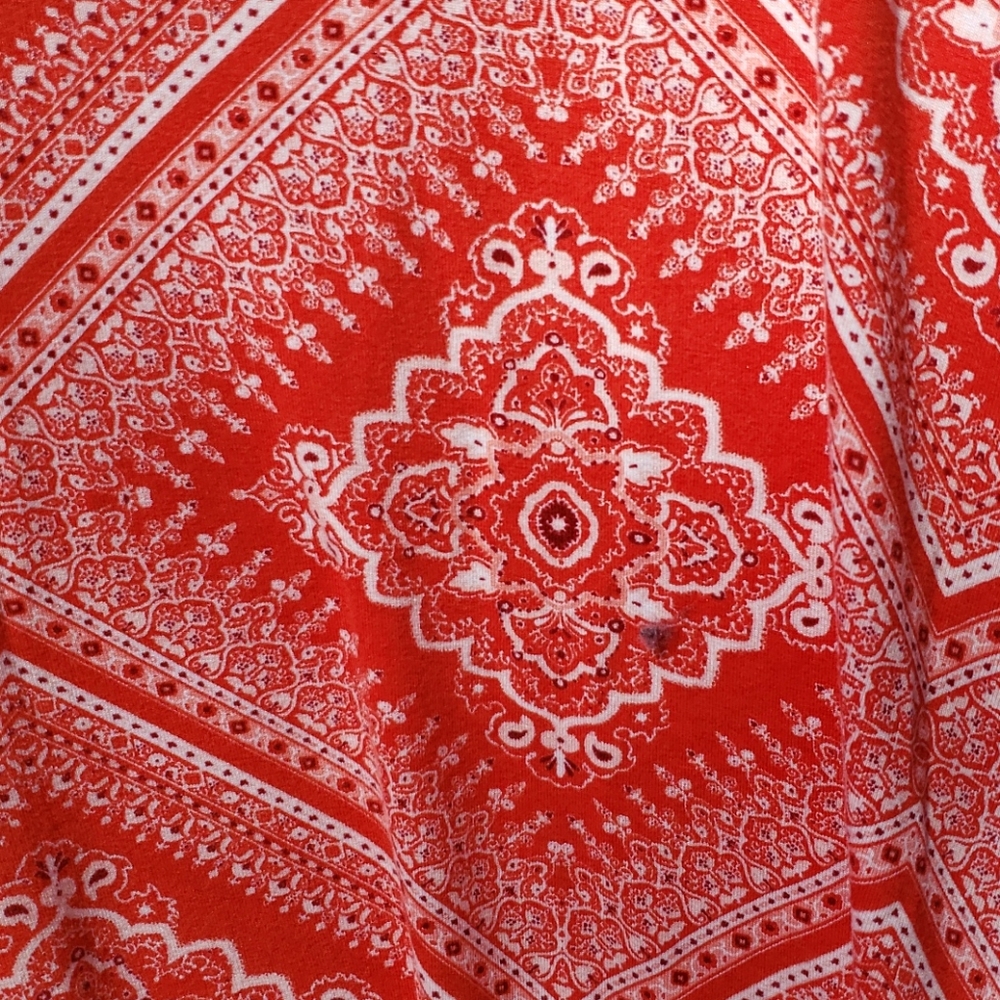 Red Bohemian Cold Shoulder Dress - Picture 5 of 5